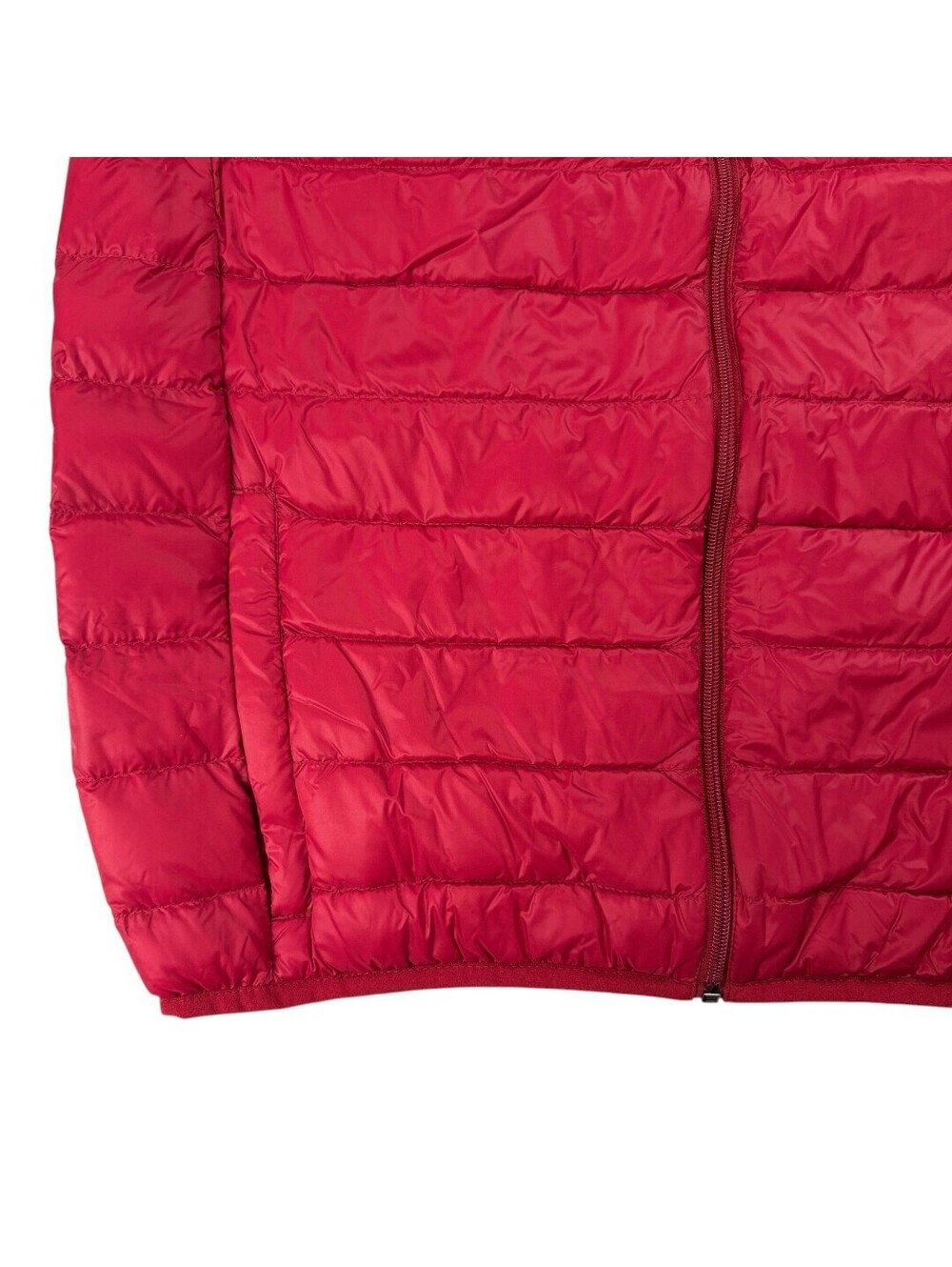 🎁 Puffer Vest Mens Red Lightweight Down Packable Size on Tag Small Hawke & Co - Picture 6 of 13